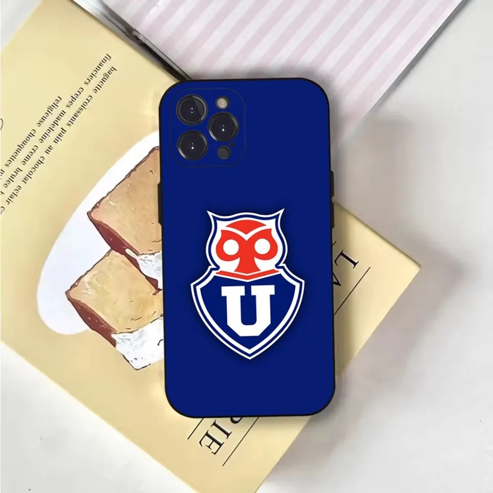 Чехол для телефона с логотипом Chile U-University iPhone 16 15 14 13 12 11 Pro X XS Max XR Plus Mini Soft Black Cover