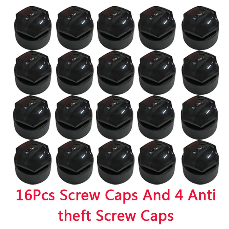 4M0601173E 20 шт. колпачок автомобильной шины, декоративная крышка, винт, противоугонный винт, черный колпачок, комплект для Audi A3 A4L Q7 2017 2018 2019