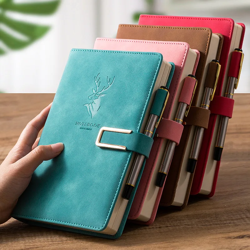 

Diary Ultra-thick Leather Cute Business Record Students Meeting Soft Notepad Work Thickened Notebook Book Office Sketchbook
