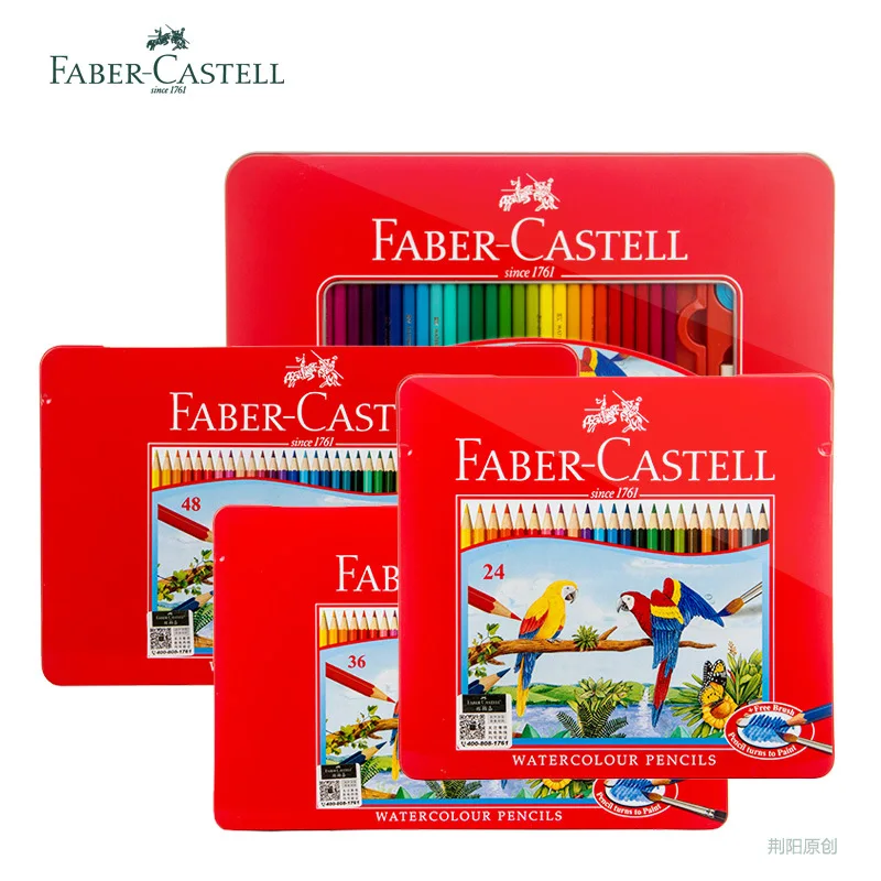 

Faber-Castell Watercolor Color Pencil Set Iron Box Colored Rainbow Drawing Colour Pencil Coloring Watercolour Art Supplies