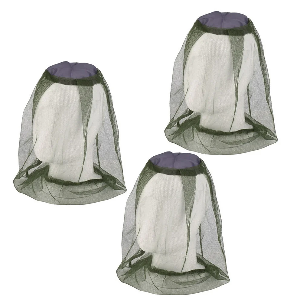 

3 Pcs Thermal Cover Anti Mosuito Head Net Mosquito Cap Outdoor Insect Hat Travel
