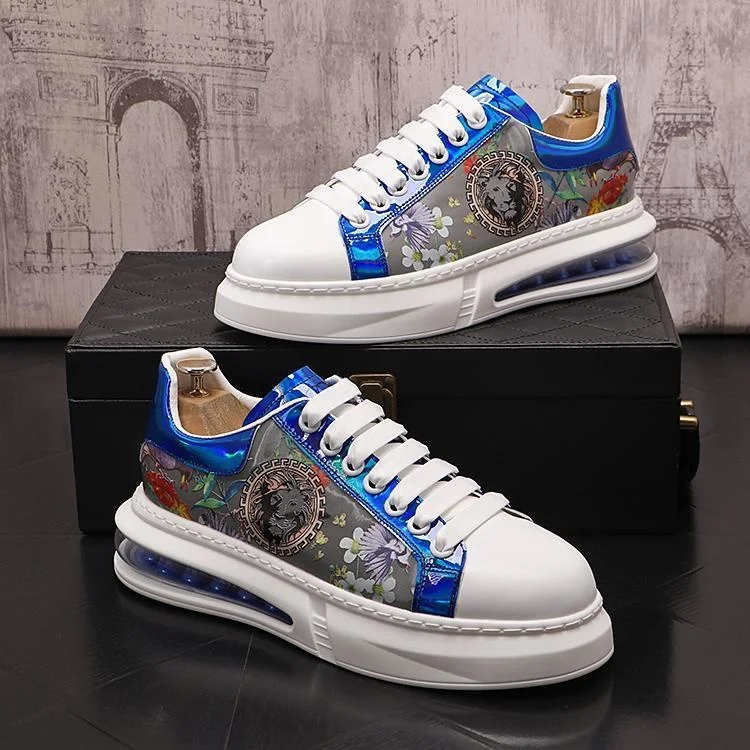 

High quality European Station Men's Shoes Thick soled Inner High Cushion Youth Fashion Casual Network Red Thin White