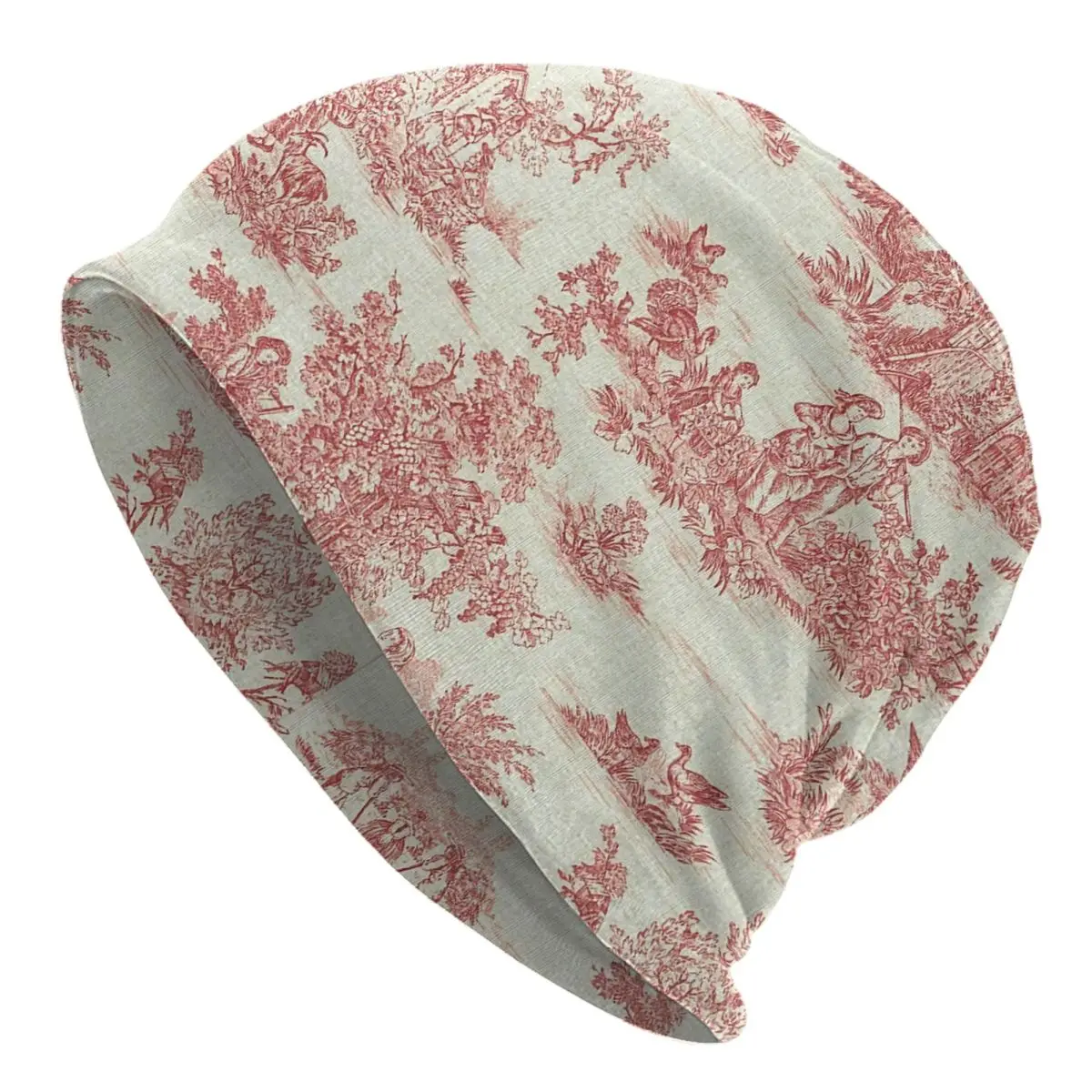 Винтажные классические французские шапки с мотивом Toile De Jouy на заказ вязаная