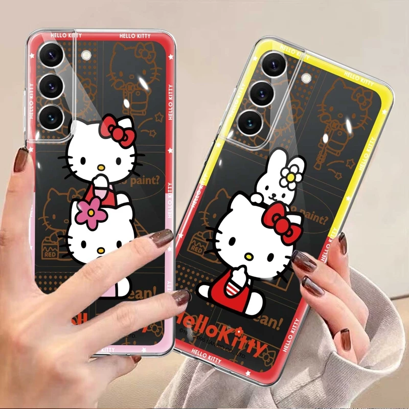 

Hello Kitty Anime Phone Case For Samsung Galaxy S21 Plus S20 FE S22 Ultra 5G S23 S22Ultra S23Ultra S20FE S21FE Camera Protection