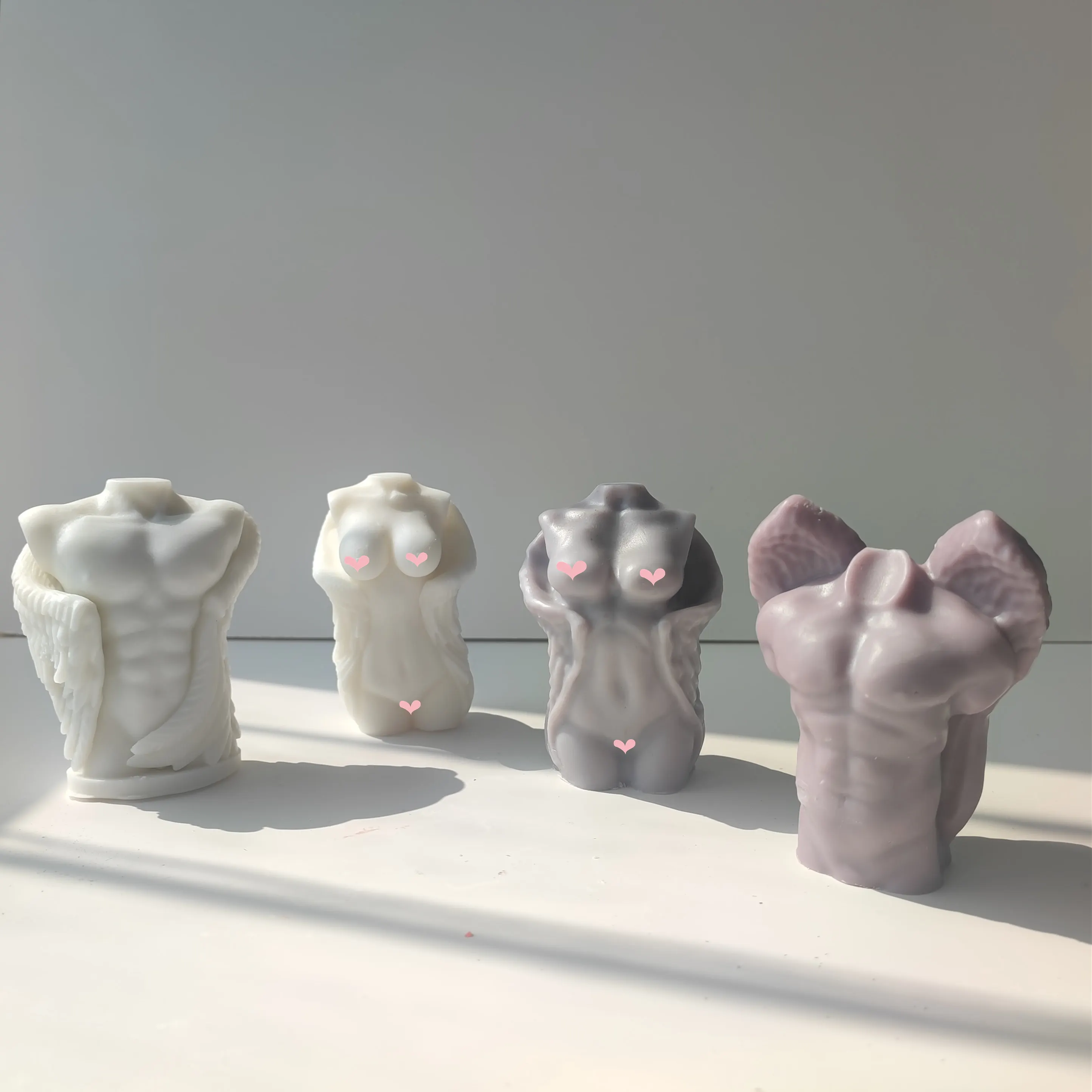 

Female Torso With Wings Silicone Candle Mold Winged Goddess Naked Woman Nude Statue Body Angel Decor