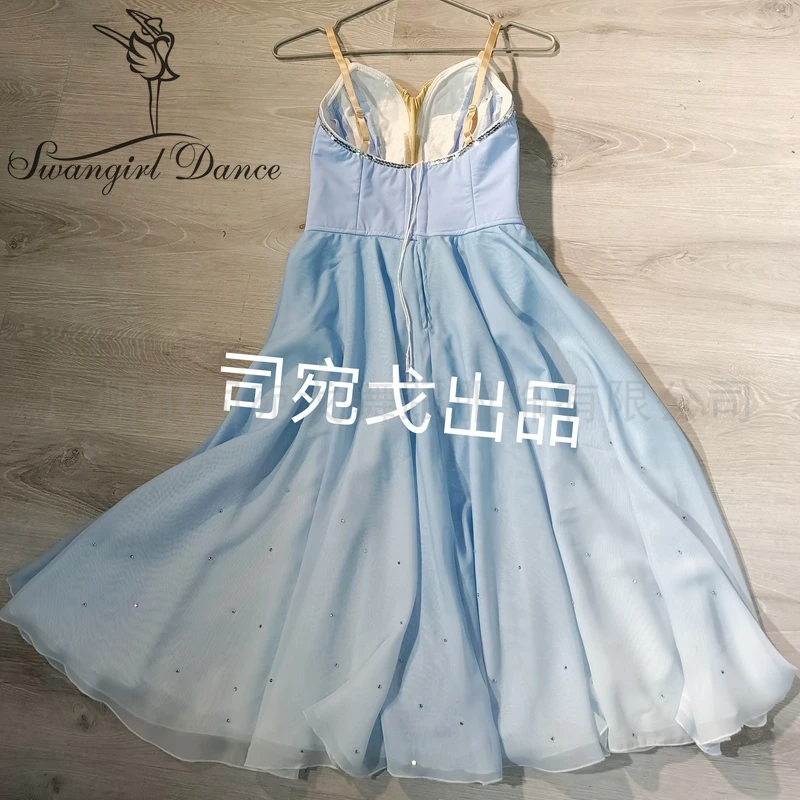 Синее шифоновое балетное платье-пачка на заказ для вариации талисмана