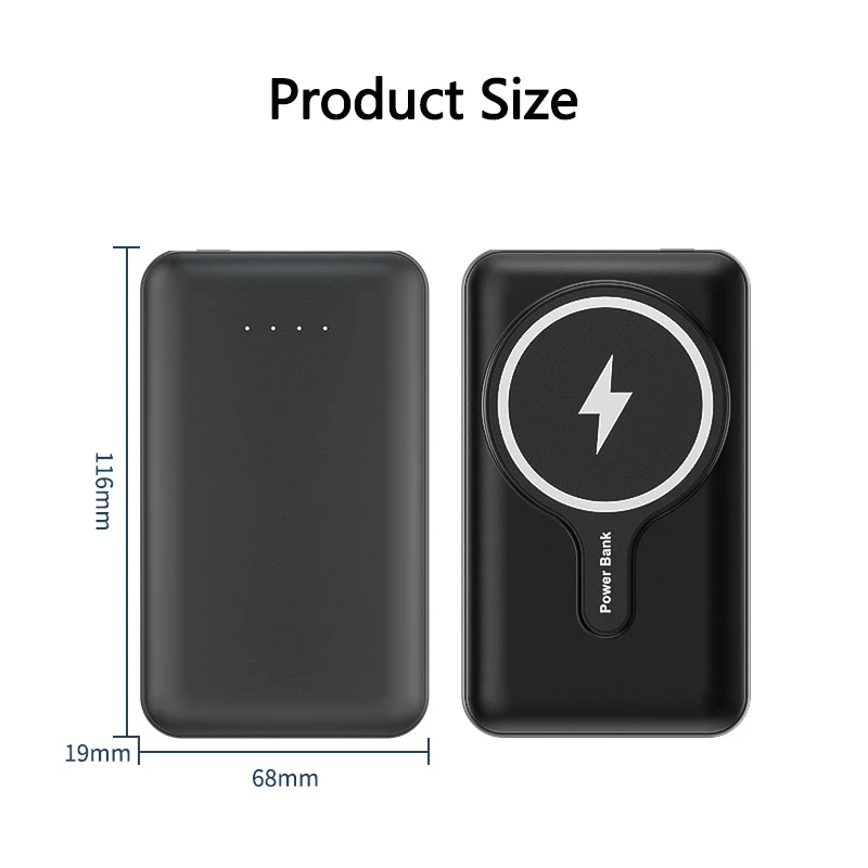 Cena Przenośny Magnetyczny Bezprzewodowy Bank Mocy Szybka Bezprzewodowa ładowarka Telefon Komórkowy Zewnętrzna Bateria Do Iphone 13 12 Pro Max Mini Huawei