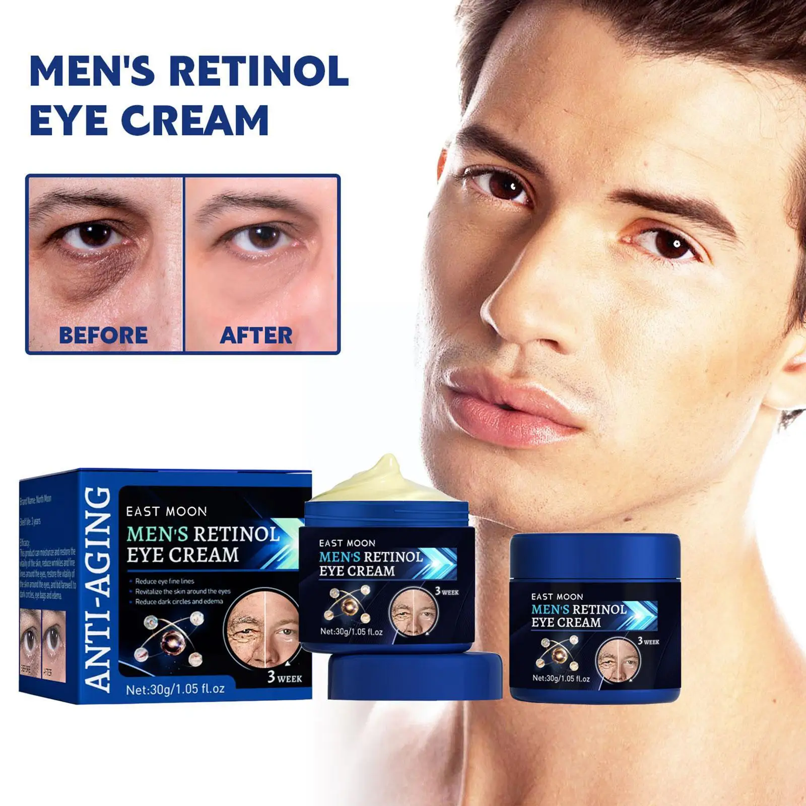 

Retinol Anti Wrinkle Face Cream For Men Collagen Anti Aging Firming Lifting Hyaluronic Acid Brightening Moisturizing Skin C G8J8