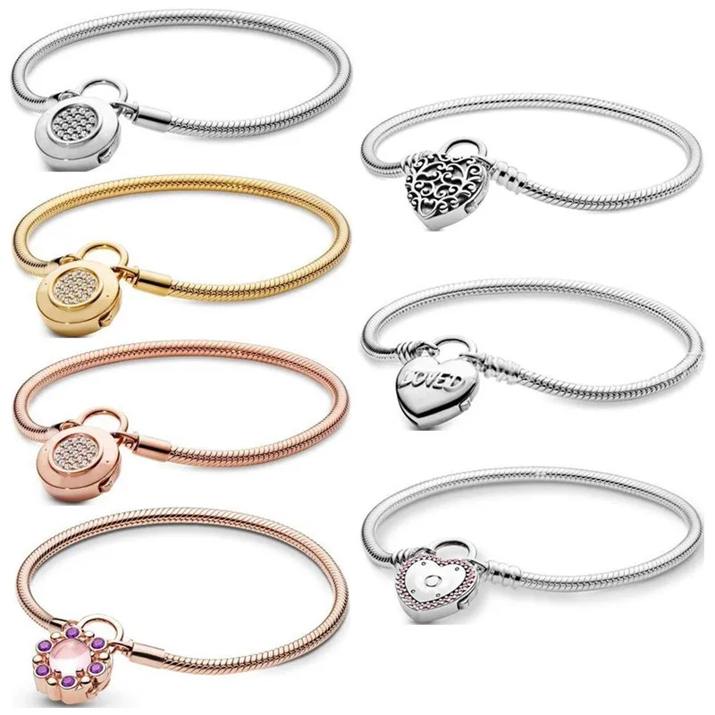 

Hot 925 Silver Exquisite Oath Lock, Heart-shaped Logo Padlock, Women's Bracelet, Women's Original High-quality Charm Jewelry