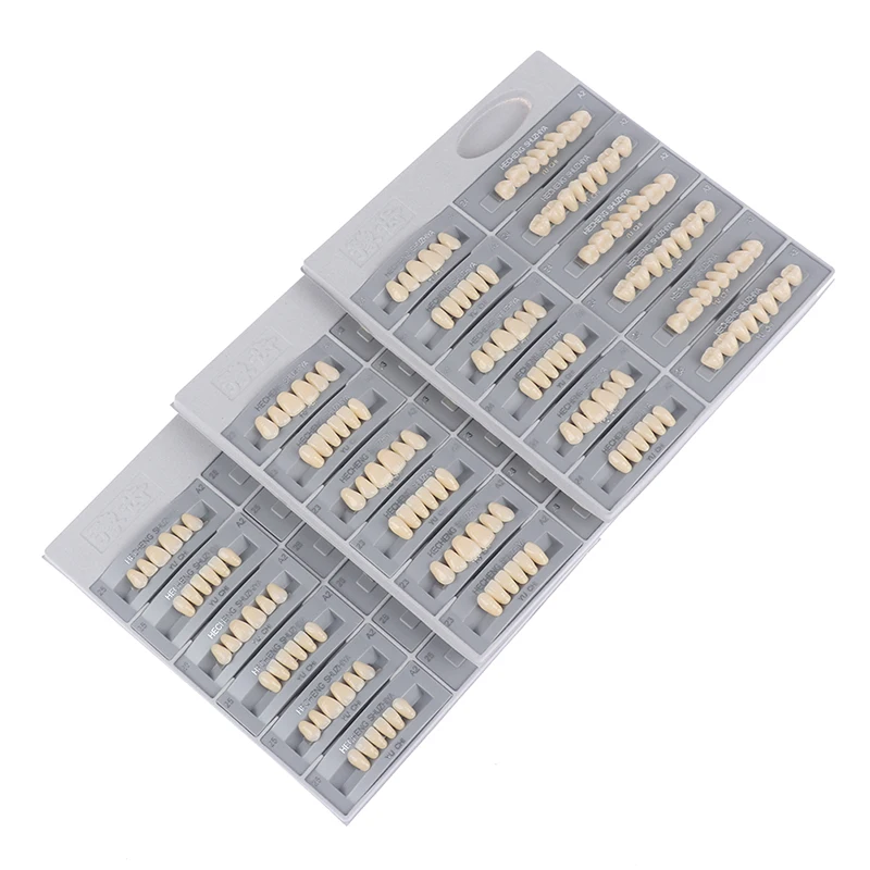 84 шт./корт. модель задних зубов из смолы поддельные зубы A2 направляющие для цвета -