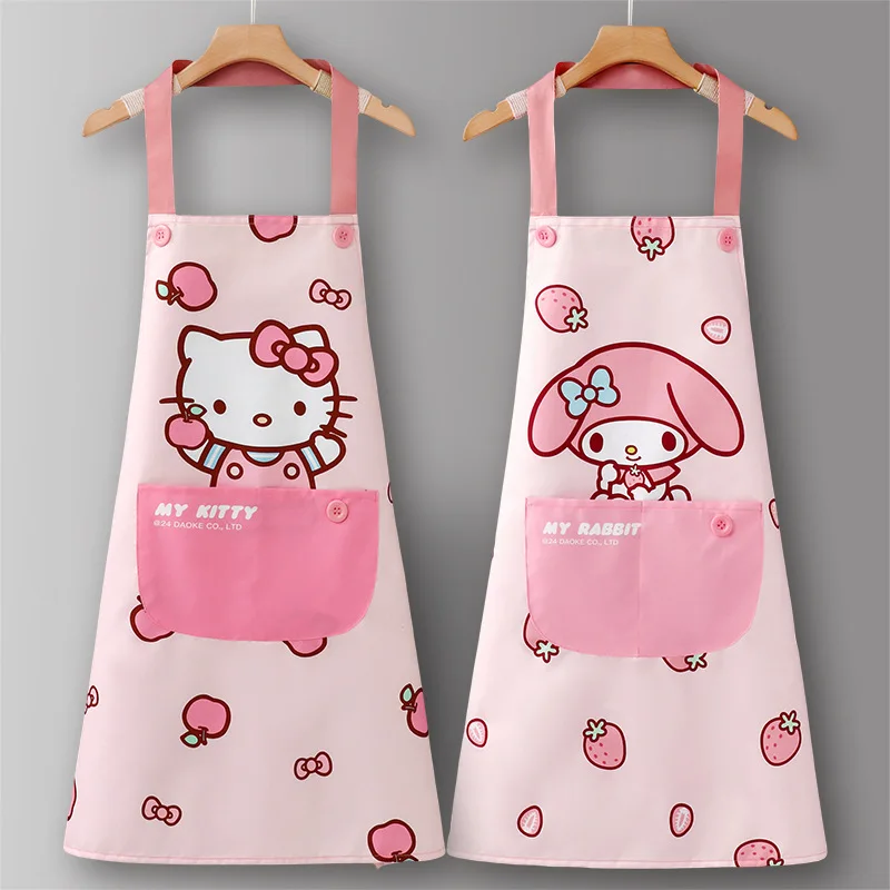 SanrioHelloKitty мультяшная милая защитная одежда женская маслостойкая