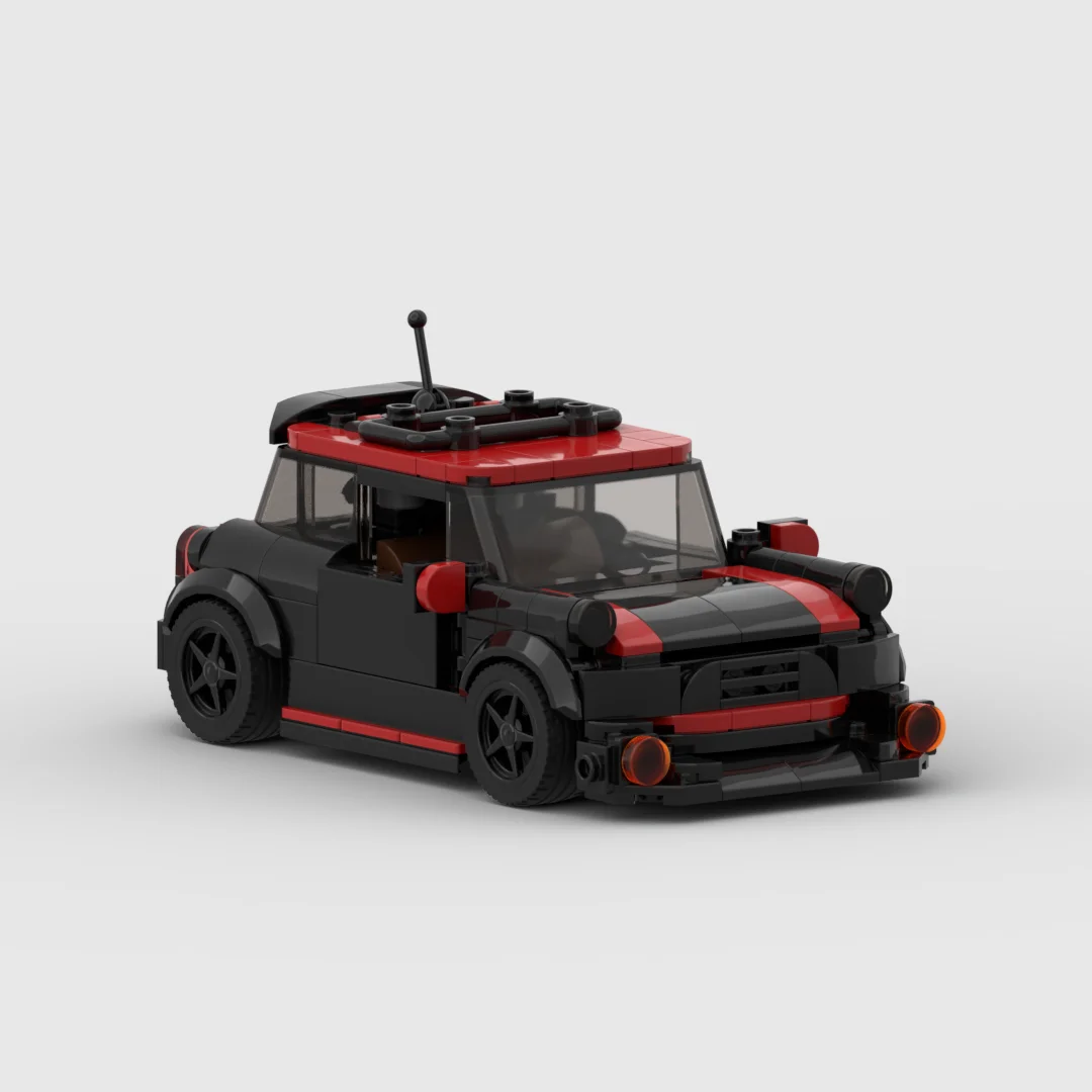 Конструктор MOC MINI JCW гоночный скоростной Чемпион гонщик кубики креативные