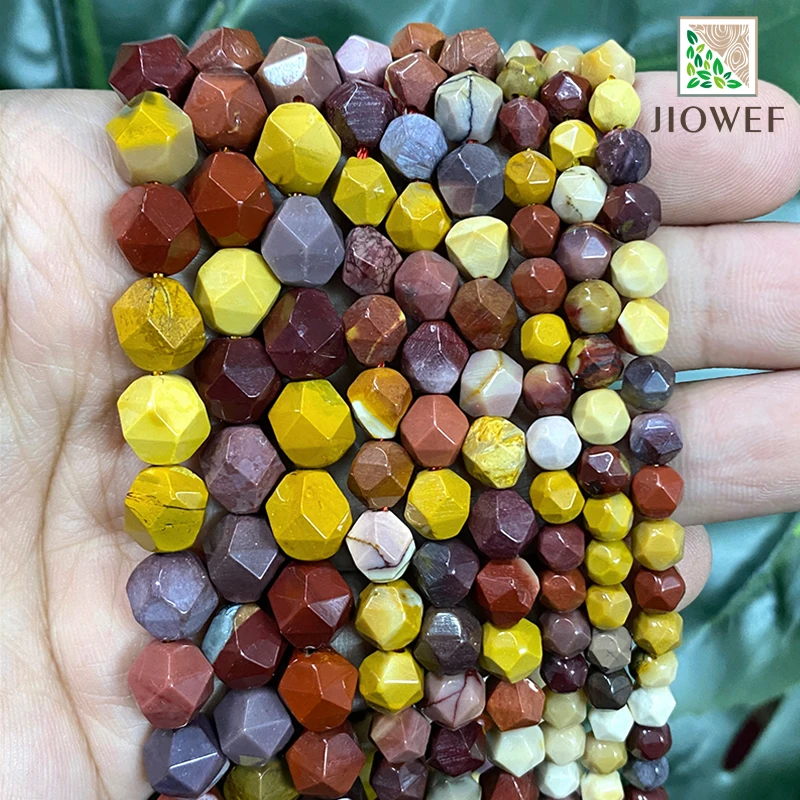 Натуральный Ограненный мукаит яичный желток разделитель свободные бусины 6/8/10 мм