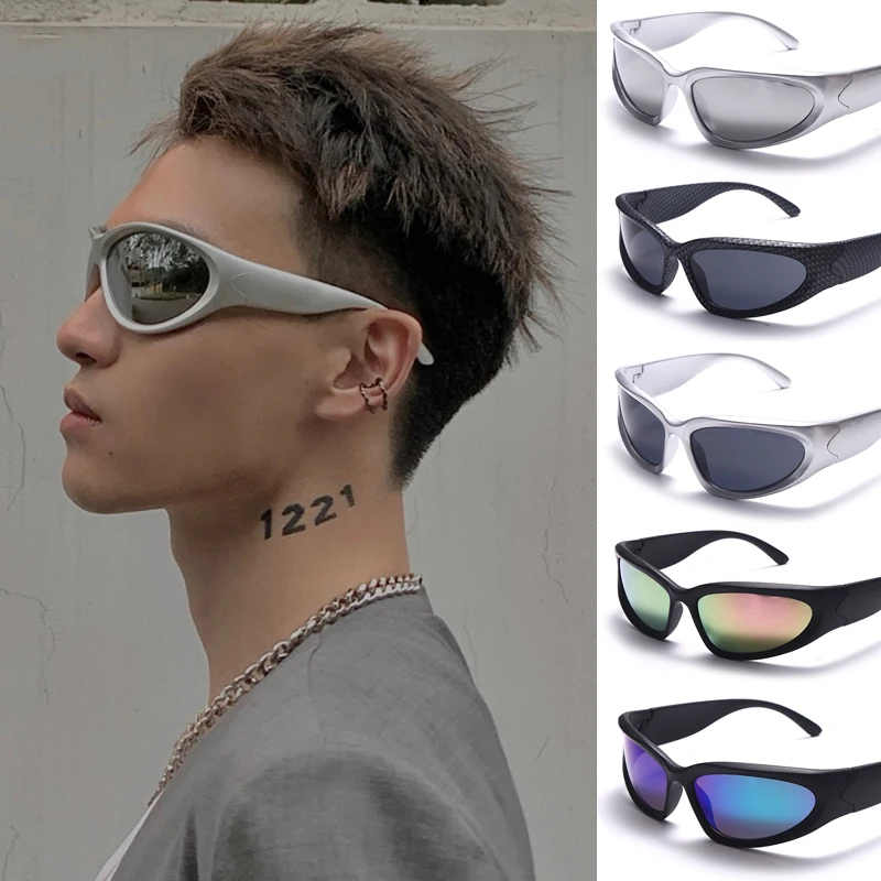 

Luxury Men Polarized Sunglasses Unisex Punk Sunglasses Outdoor Riding Hiking Goggle Sun Glasses UV 400 Eye Protection for Women