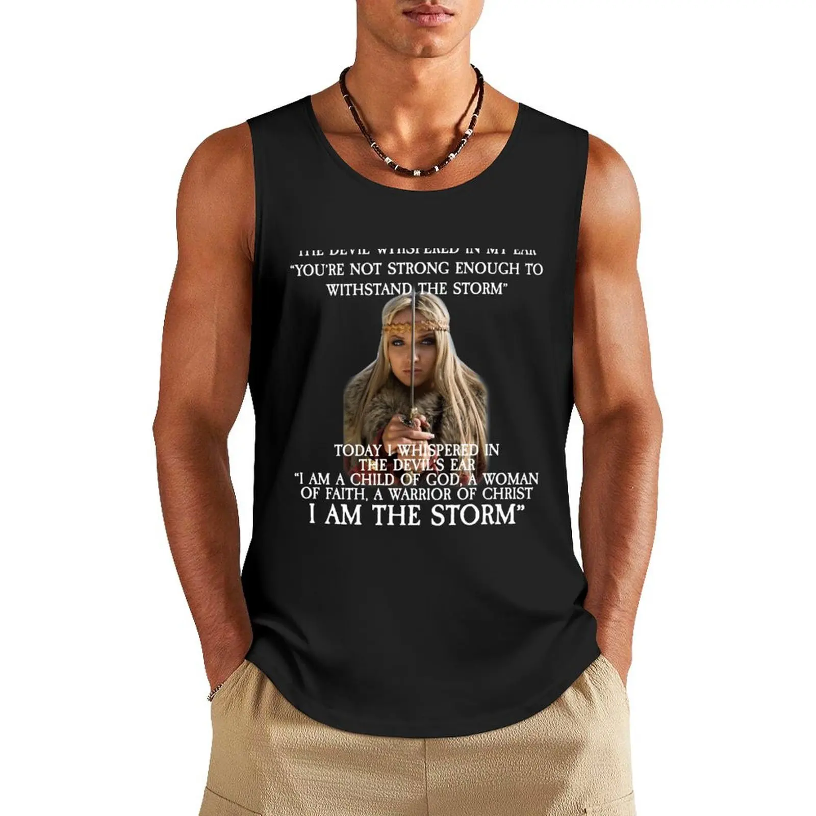 The Devil Whispered in My Ear Bible Verse Майка без рукавов Боди мужские новые топы и футболка