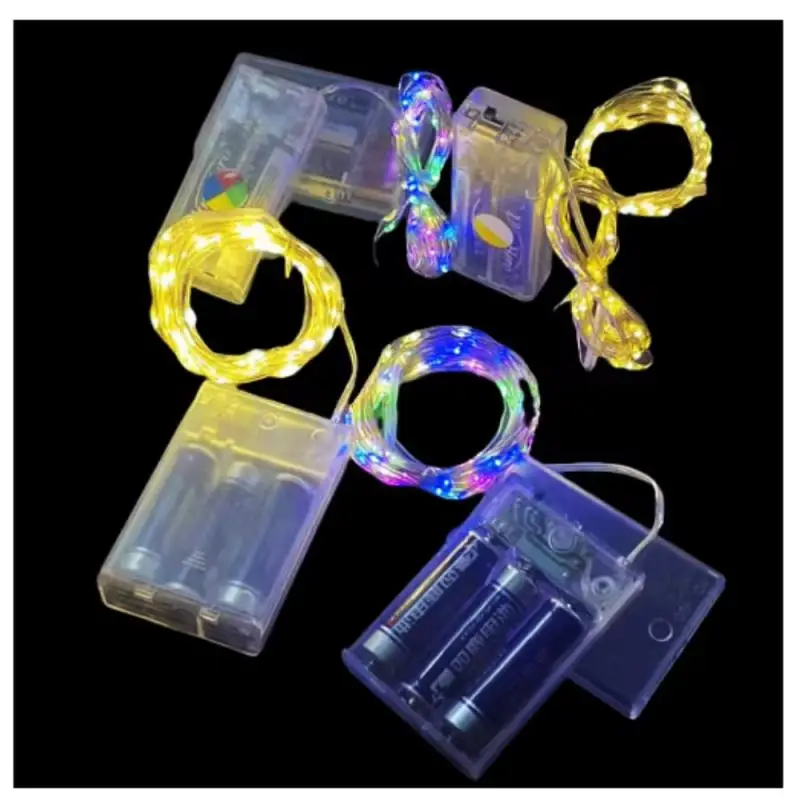 8 шт. 3 м медная проволока светодиодные гирлянды праздничное освещение сказочная