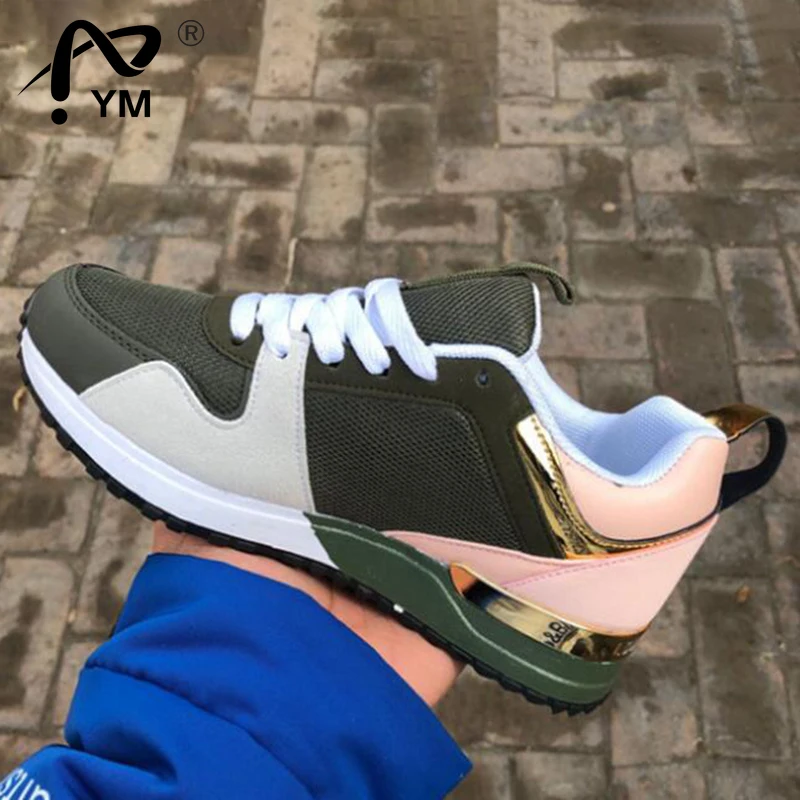 

New 2022 Sneakers Women Platform Shoes Dad Sneakers Casual Flats Breathable Soft Woman Chunky Shoes