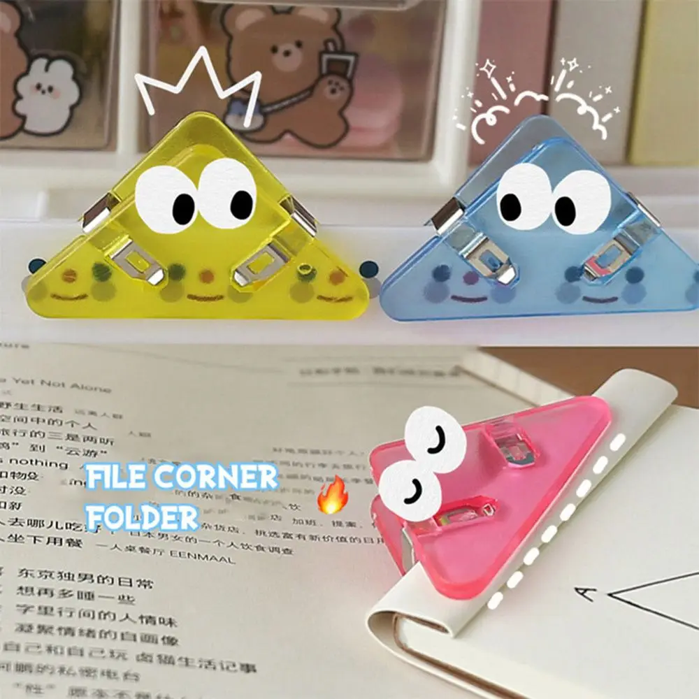 

Transparent Office Document Tidy Desk Organizer Corner Clips Triangle