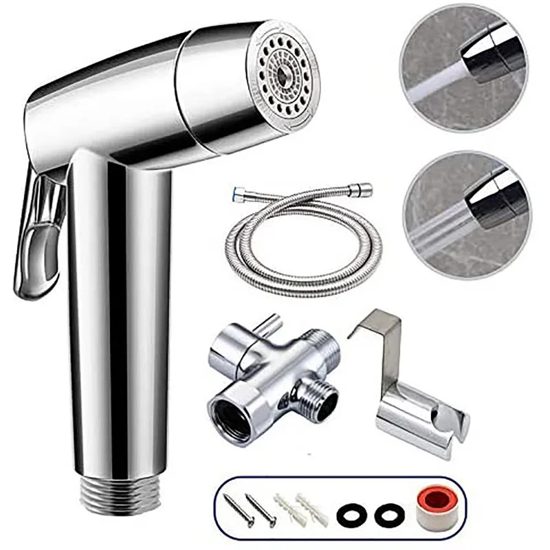 

Спутник для биде из АБС-пластика, двухфункциональный ручной мойщик высокого давления для ванной и туалета, набор распылителей