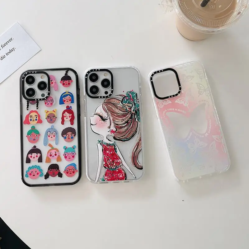 

CASETIFY Travel Life Girl Characters Phone Cases For IPhone 14/13/12/11/X/XR/XS 14/13/12/11 Pro Max XS MAX Shockproof Soft Cover