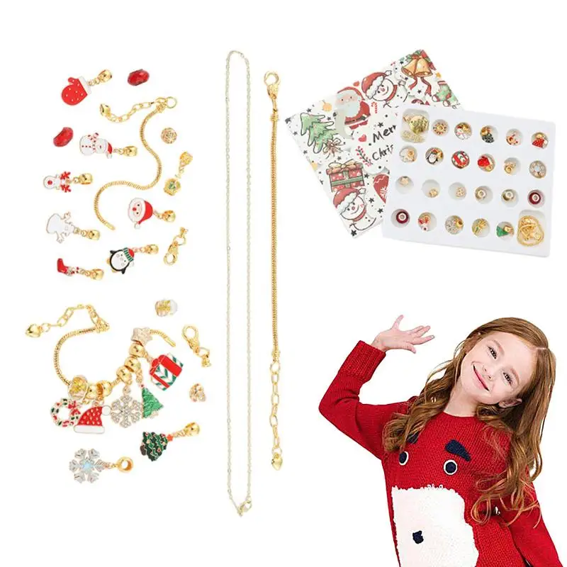 

2023 Advent Calendar 24 Days Cute DIY Jewelry Making Kit For Christmas Countdown DIY Jewelry Making Kit Cute Christmas Countdown