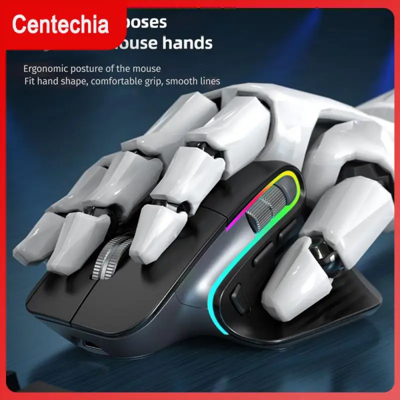 

Бесшумная и бесшумная беспроводная мышь Esports, беспроводная мышь, комбинация нескольких режимов освещения, нескользящий ролик 3d