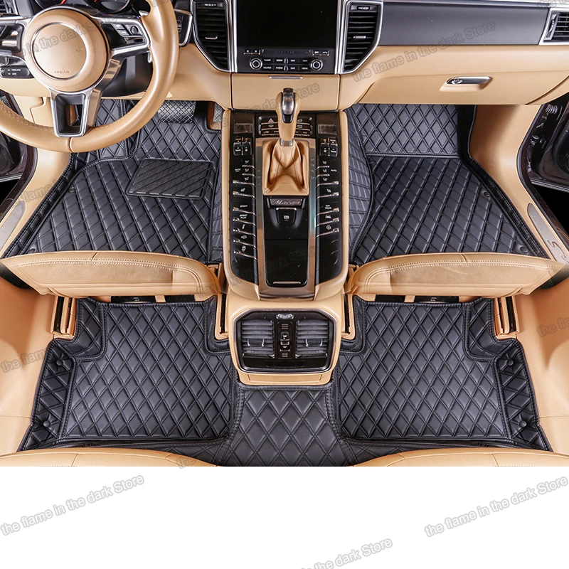 

Кожаные автомобильные коврики, коврики для porsche macan 2014, 2015, 2016, 2017, 2018, 2019, 2020, 2021, 2022, аксессуары для интерьера, Нескользящие