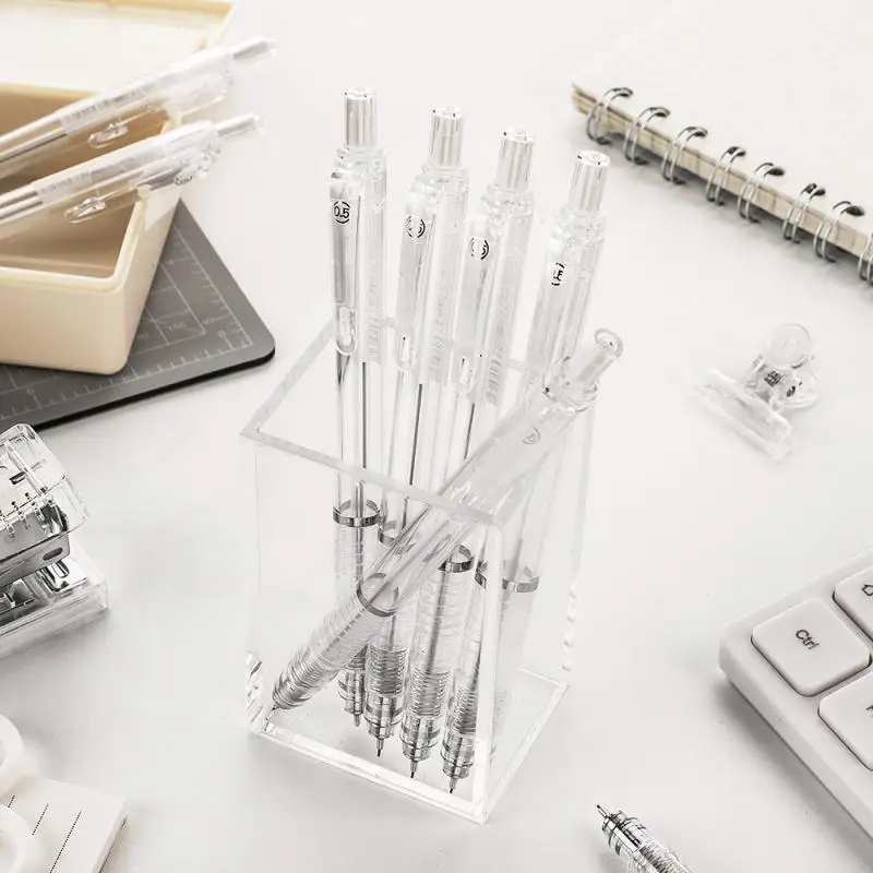 

5Pcs/set Automatic Pencil 0.5/0.7Mm Simple Drawing Pencil Transparent Automatic Pencil School Student Stationery Gift