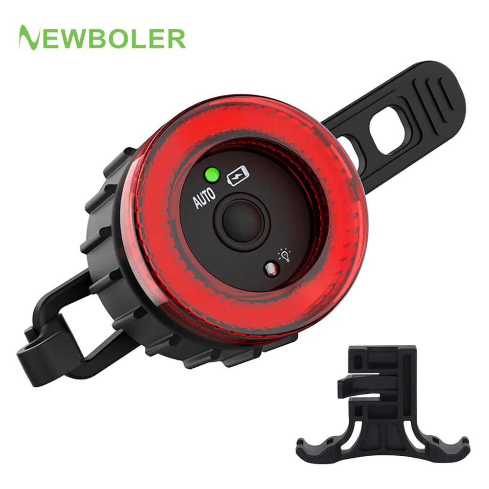 

NEWBOLER Smart Bicycle Rear Light Auto Start/Stop Brake Sensing IPx5 Waterproof USB Charge Bike Taillight Bike LED Light