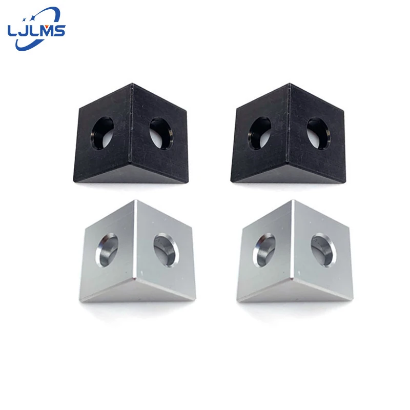 

4PCS 3D Printer parts openbuilds 2020 Aluminum Block triangle aluminum block V-slots two-way connector bracket for 3D printer