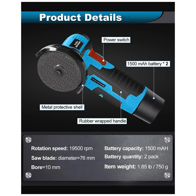 Беспроводная мини-угловая шлифовальная машина набор инструментов для ранней