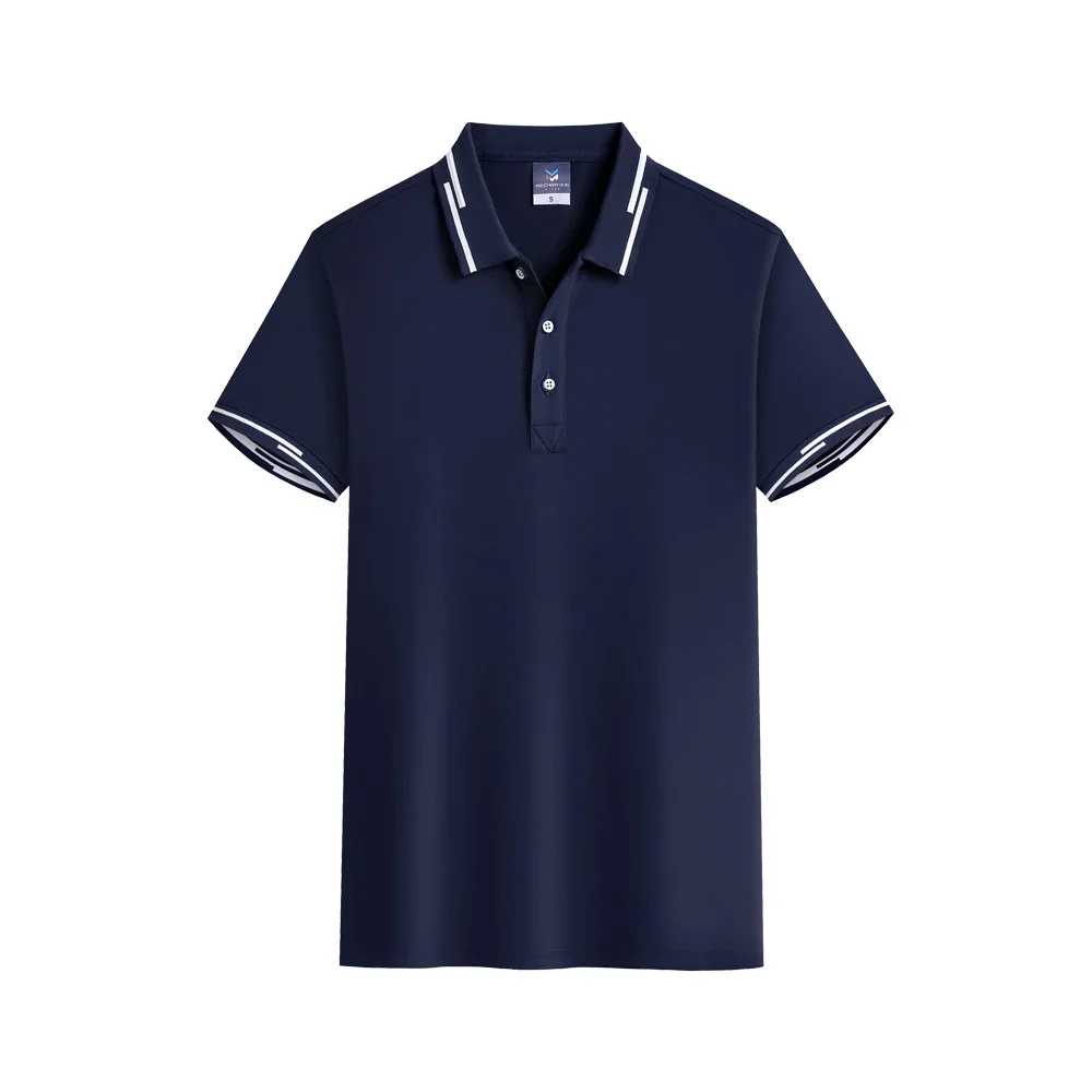 Летняя персональная мужская рубашка-поло из 100% хлопка дешевые повседневные топы