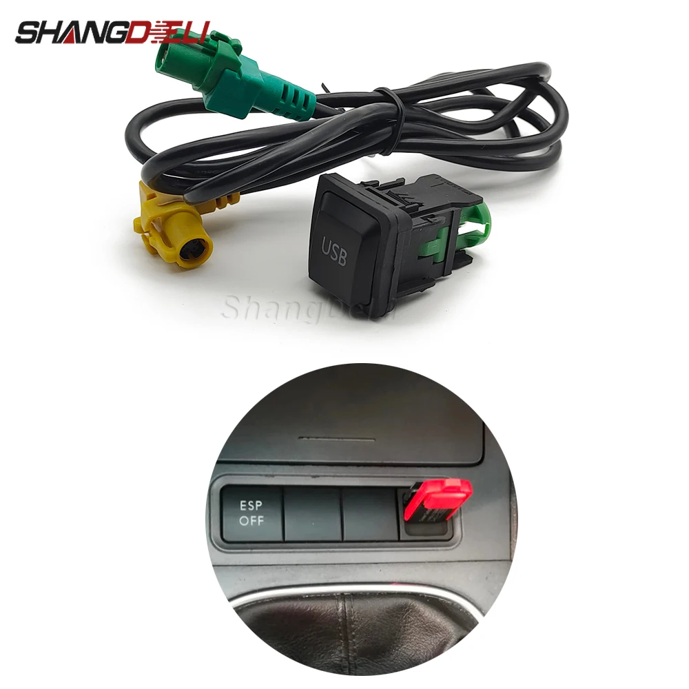 Автомобильный USB-кабель-переключатель USB-аудио адаптер RCD510 RNS315 для VW Passat B6 B7 Golf 5 MK5