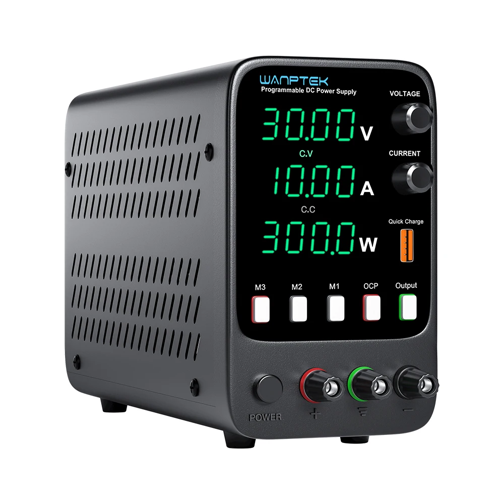 

Wanptek Adjustable DC Power Supply 30V 10A USB Programmable Storage Function Voltage Regulator Laboratory Switching Power Supply