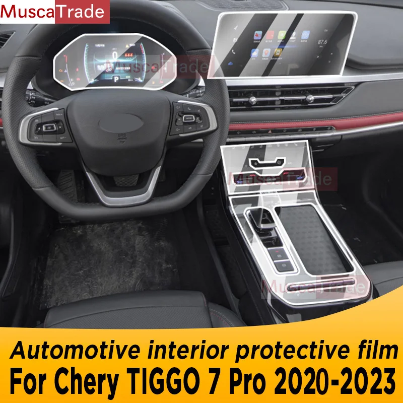 

TPU Gearbox Panel Film Dashboard Protective Sticker Interior Anti-Scratch Car Accessories For Chery Tiggo 7 Pro 2020 2021 2022