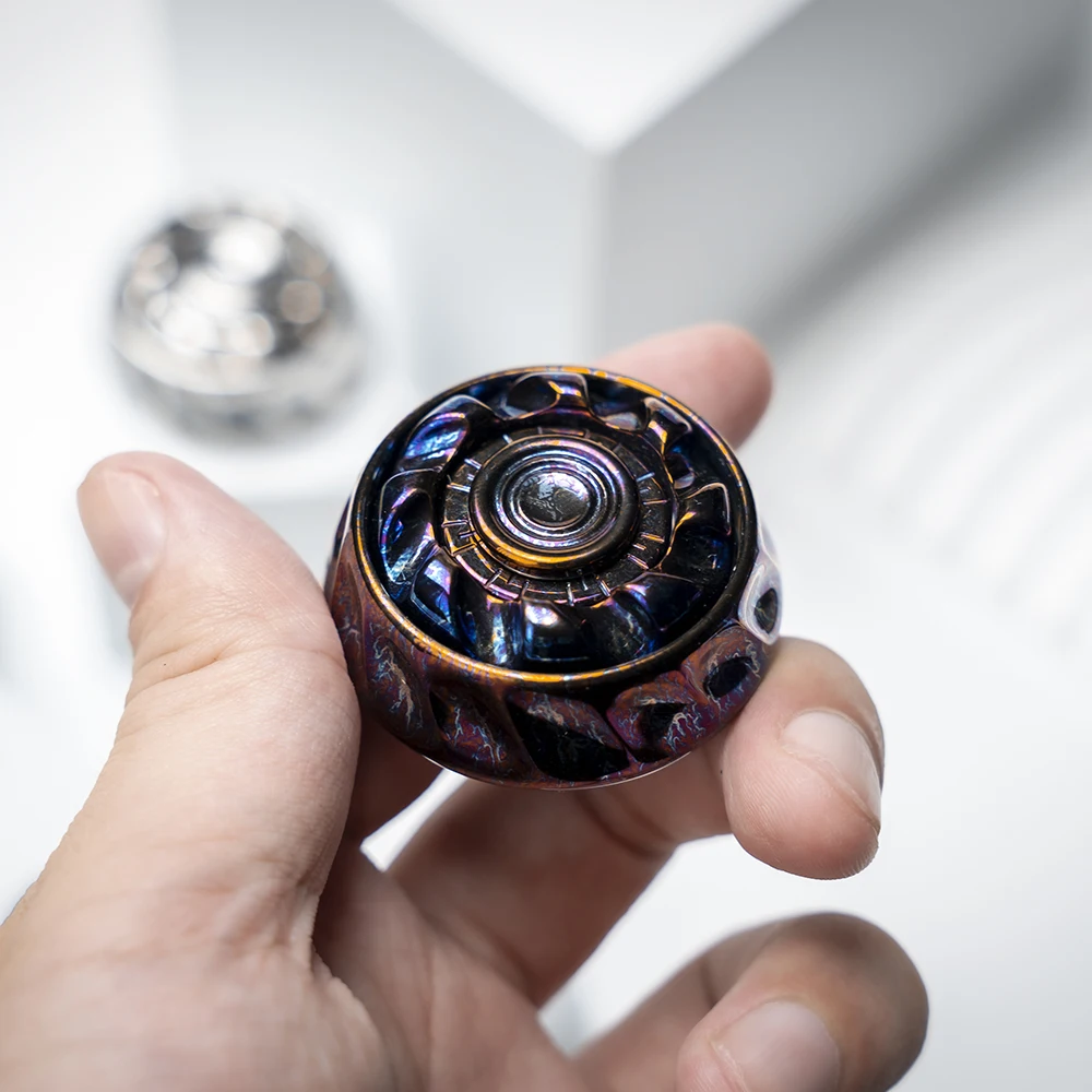 Фото Райан EDC WAVE Titanium PRO Фиджет-спиннер, тактильная монета, антистрессовая игрушка, оригинальный дизайн, антистрессовые игрушки. №2
