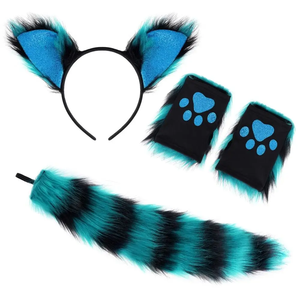 Аксессуары для костюма из искусственного меха кошки волка лисы платье на