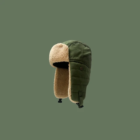 Мужские и женские зимние шапки-бомберы с защитой от ветра