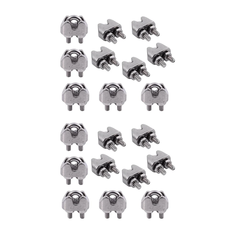 

20Pcs 2Mm 1/16 Inch Stainless Steel Wire Rope Cable Clamp Fastener