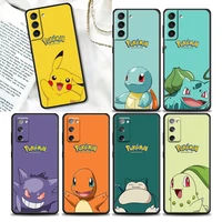 phone case for samsung galaxy s22 s21 s20 fe 5g s7 s8 s9 s10e plus ultra soft silicone case cover japan anime pokemon pikachu