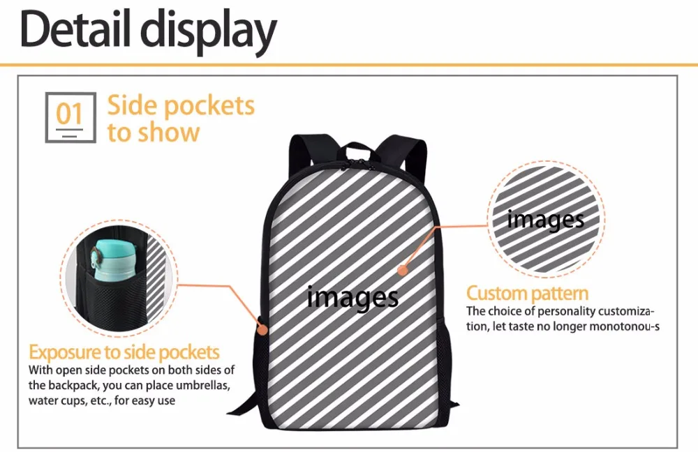 2022 African Girls Backpack 3D Printed School Bags Messenger Bags Pencil Bags for Elementary and Middle School Students