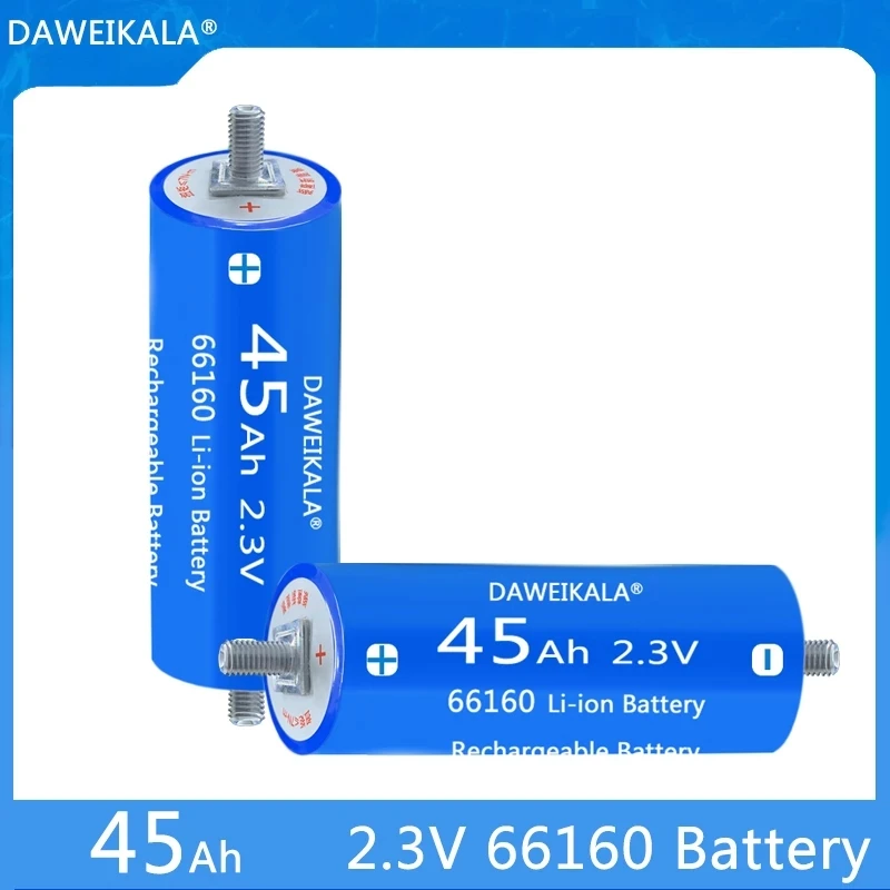 

Daweikala 100% оригинальная цилиндрическая литий-ионная батарея Yinlong LTO66160H 2,3 в 45 Ач, титановая двуокись LTO 66160, титановая батарея