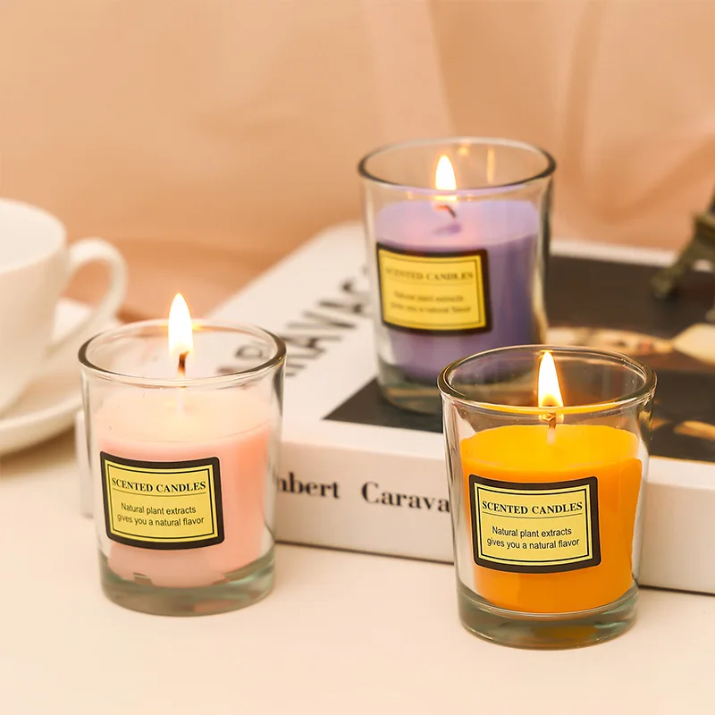 

Romantic Smokeless Candle Nordic Bedroom Sleep Aid Handmade Soy Scented Candles Birthday Party Bougies Home Decoration 50