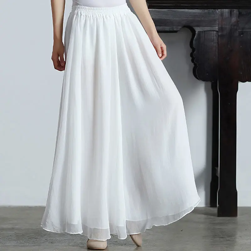 

Plus Size Women's Fashion Elegant High Waist Wide Leg Pants 2022 New Casual Vintage Elastic Waist Trousers Female Solid Bottoms