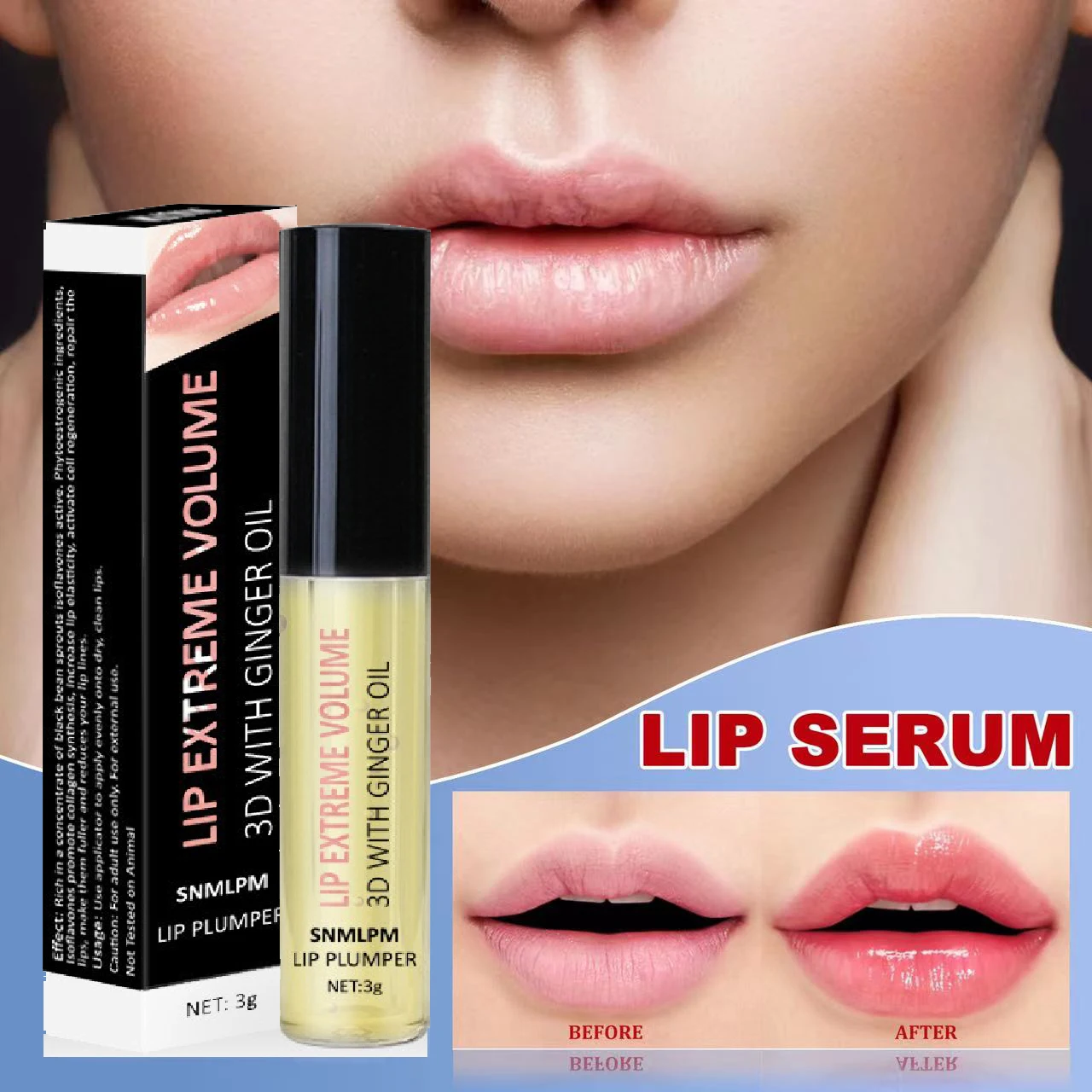 

High quality effective Lip Plumper Serum Collagen Enhancement Lipstck Oil Reduce Lip Fine Line Moisturizer Repair Lip Chapp