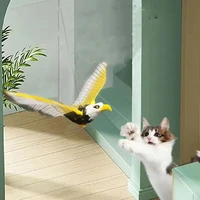 simulation bird interactive cat toys electric hanging eagle flying bird cat teasering play cat stick scratch rope kitten dog toy