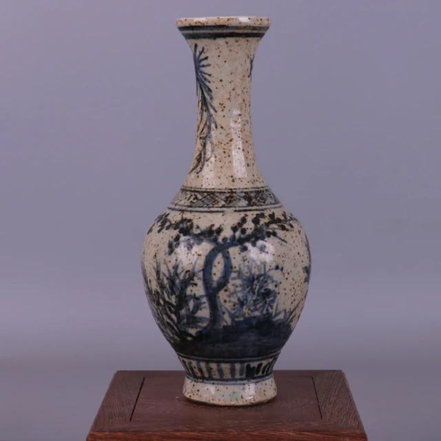 Ming Blue and White Chrysanthemum Vase Collection Home Decor Antique Antique Distressed Antique Porcelain Room Garden 1