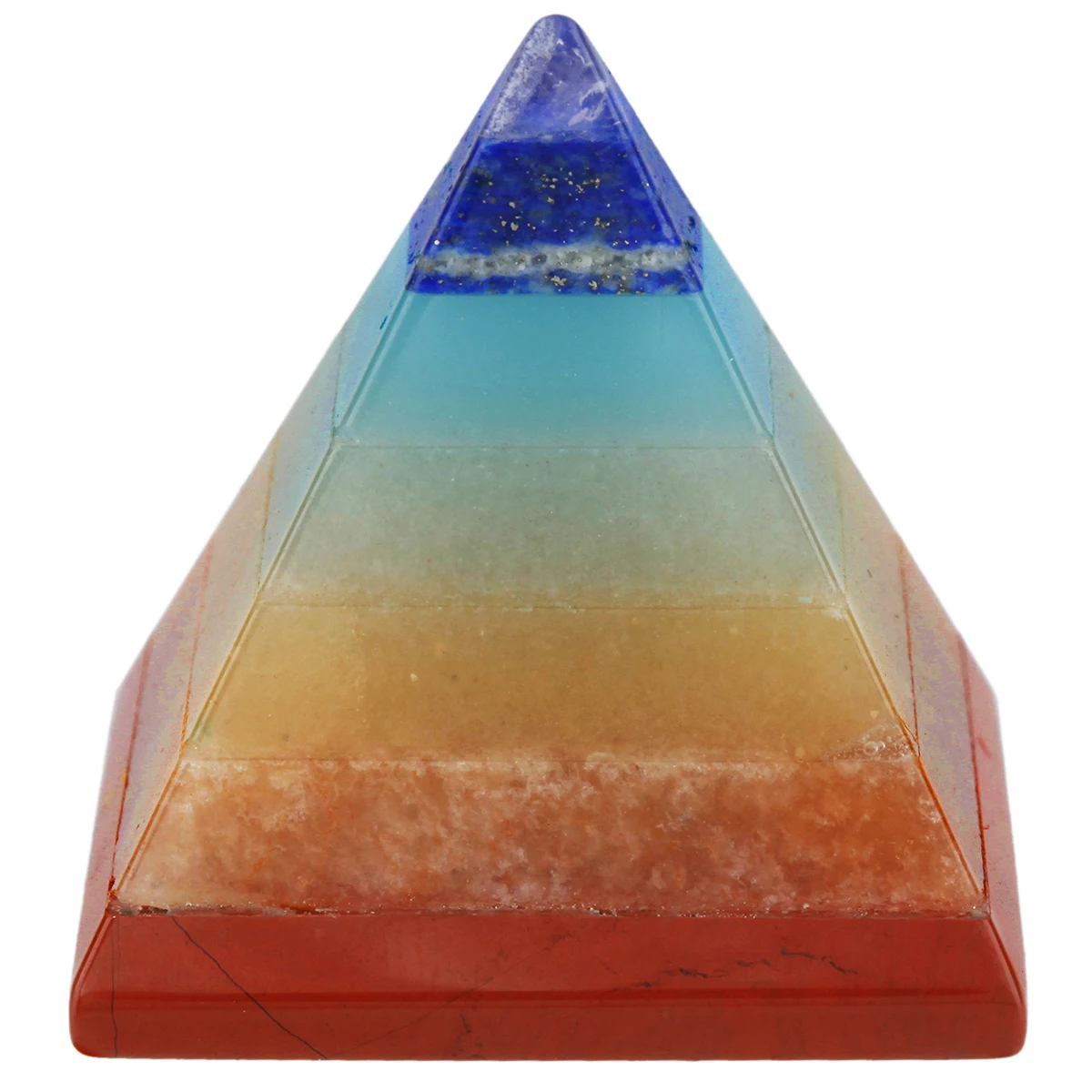 

Natural 7 Chakra Pyramid Healing Crystal Stone Energy Pyramide Meditation Tool Mini Table Decor Home Ornaments Stone Crafts Gift