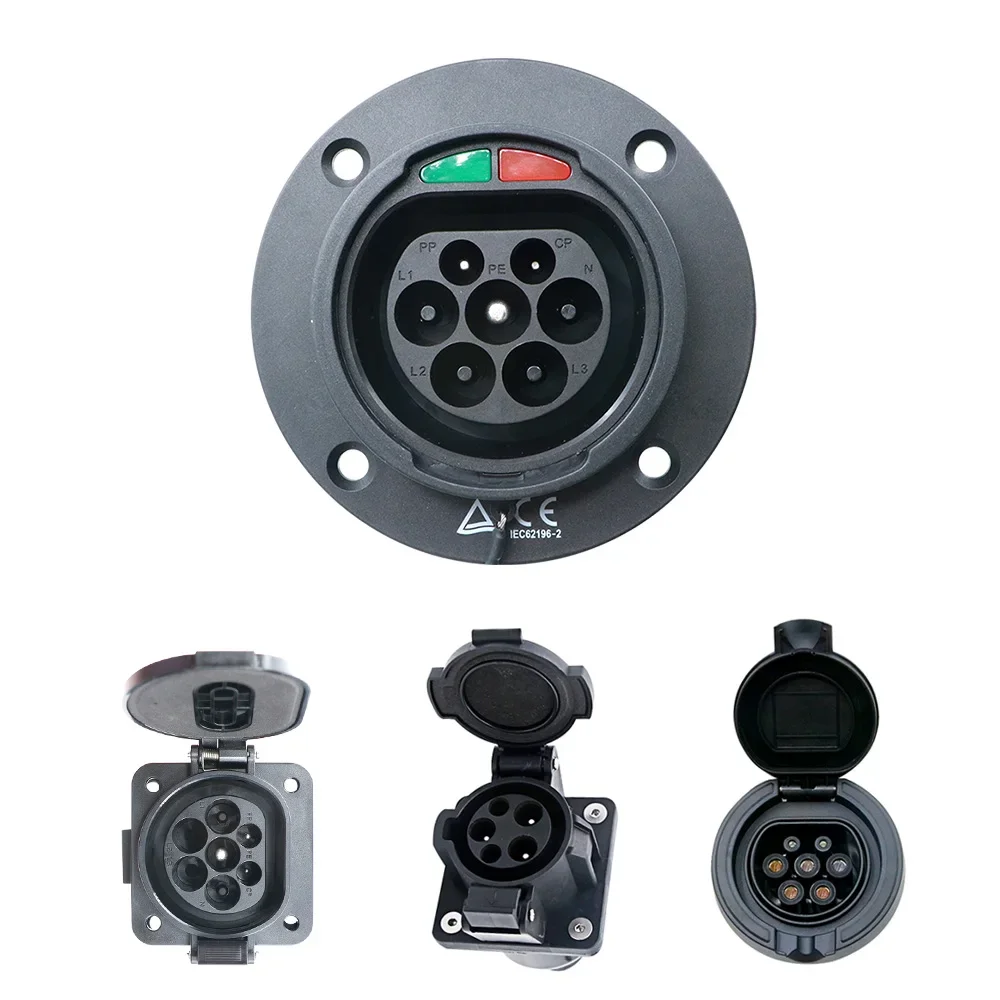 Зарядное устройство Sae J1772 Type 1 Iec 62196-2 2 Vrouwelijke Ev Opladen Socket Vo 말ig Zij-in 5-10