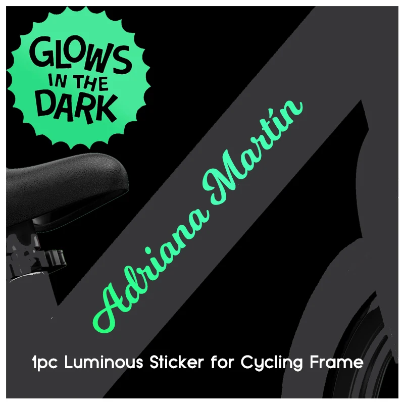 

Glow in the Dark Sticker for Bicyle Frame Personalised Name Luminous Decorative Vinyl Decal DIY MTB Cycling Accessories